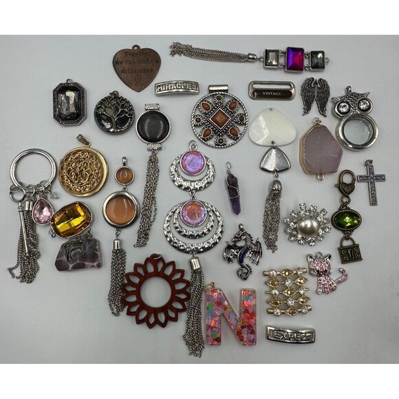 Mixed Pendant Charm Lot Jewelry Making DIY Craft Repurpose Supplies Bundle - Picture 1 of 10